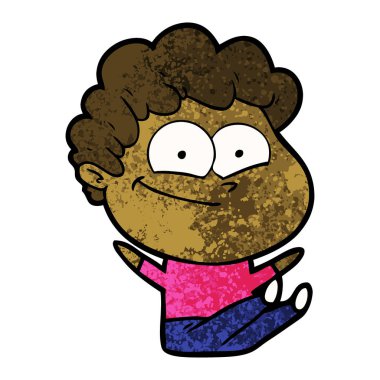 vektör çizim karikatür mutlu adam