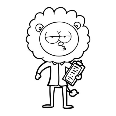 karikatür sıkılmış aslan Yöneticisi