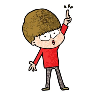 vektör çizim karikatür mutlu çocuk