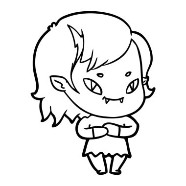 vektör çizim karikatür kız ağlıyor