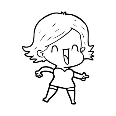 vektör çizim karikatür komik kadın