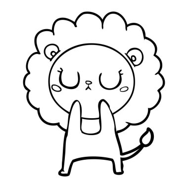 Çizgi film aslanının vektör çizimi