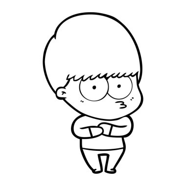 gergin çizgi film çocuk vektör çizim