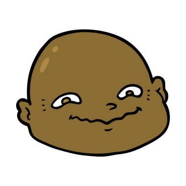 vektör çizim karikatür kel adam 