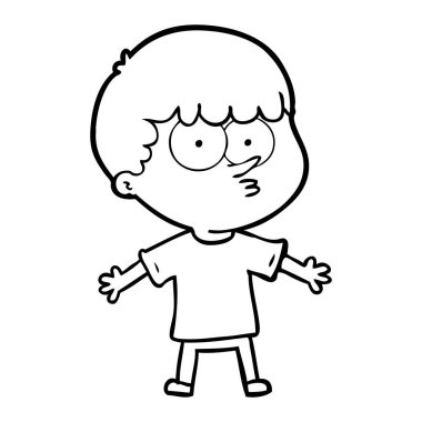 vektör çizim karikatür meraklı çocuk