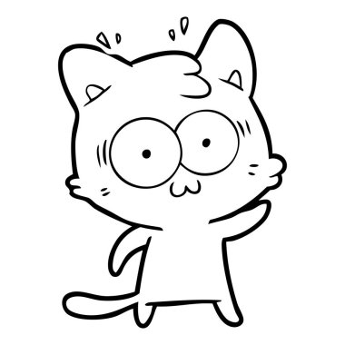 vektör çizim karikatür sürpriz kedi