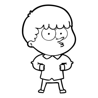 vektör çizim karikatür meraklı çocuk