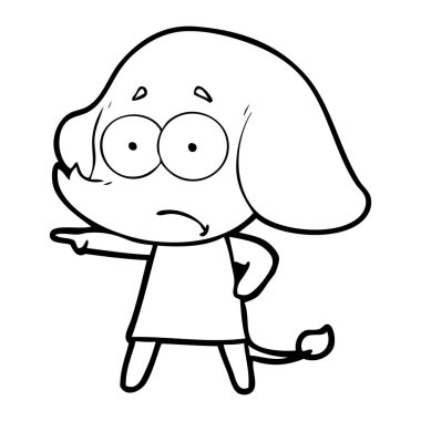 vektör çizim karikatür kız ağlıyor