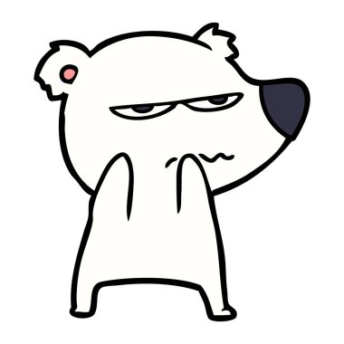 Karikatür kutup ayısının vektör çizimi