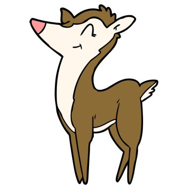 Çizgi film geyiğinin vektör çizimi