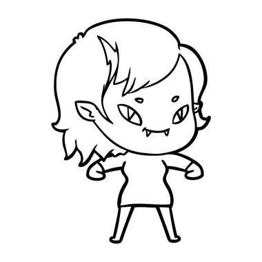 çizgi film dostu vampir kız