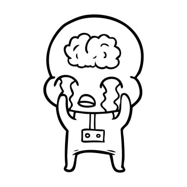 büyük beyin uzaylı ağlıyor çizgi film