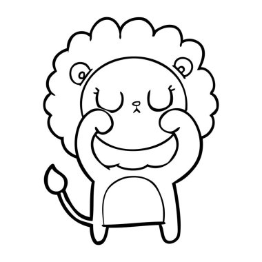 Çizgi film aslanının vektör çizimi