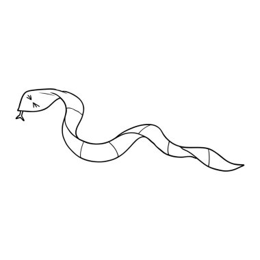 Çizgi film yılanının vektör çizimi