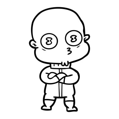 çizgi film garip kel uzay adamı