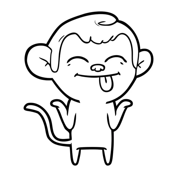 Векторна Ілюстрація Смішної Мультяшної Мавпи — стоковий вектор