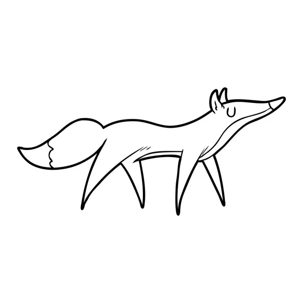 Ilustração Vetorial Cartoon Fox — Vetor de Stock