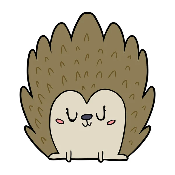 Vector Illustration Cute Cartoon Hedgehog — Stock Vector