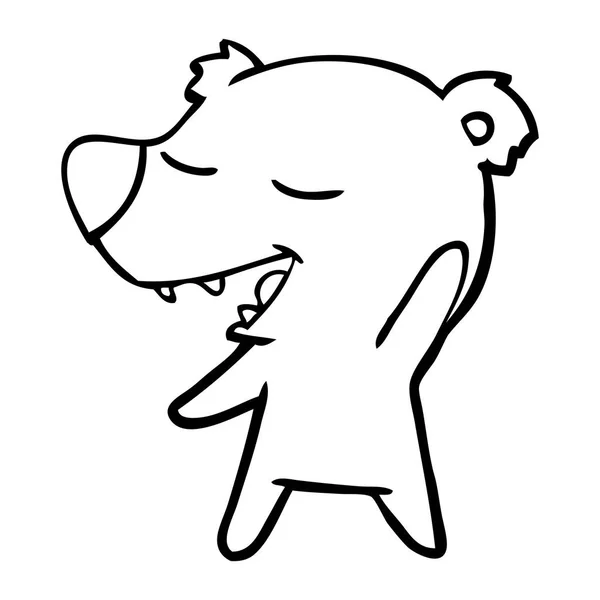 Illustrazione Vettoriale Dell Orso Dei Cartoni Animati — Vettoriale Stock
