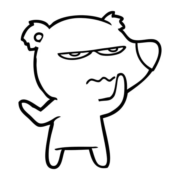 Θυμωμένος Αρκούδα Καρτούν Εικονογράφηση Φορέας — Διανυσματικό Αρχείο