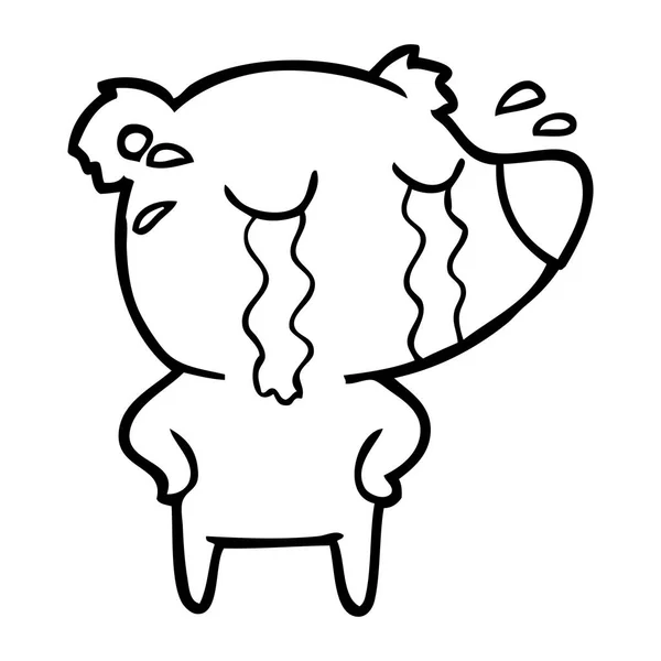 Cartone Animato Piangendo Orso Polare — Vettoriale Stock