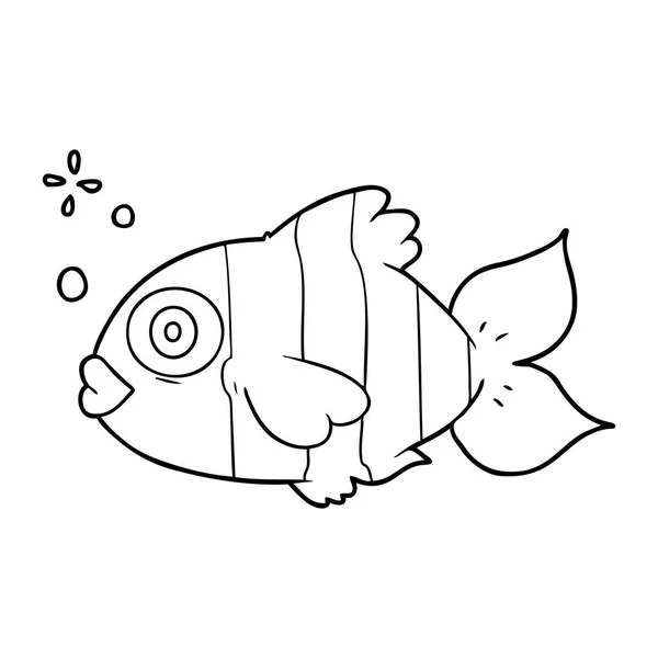 Vector Ilustración Dibujos Animados Peces Exóticos — Vector de stock