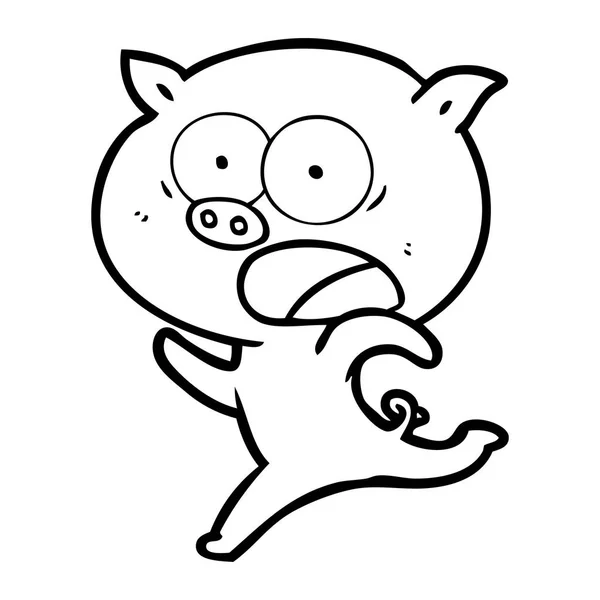 Ilustração Vetorial Porco Dos Desenhos Animados — Vetor de Stock