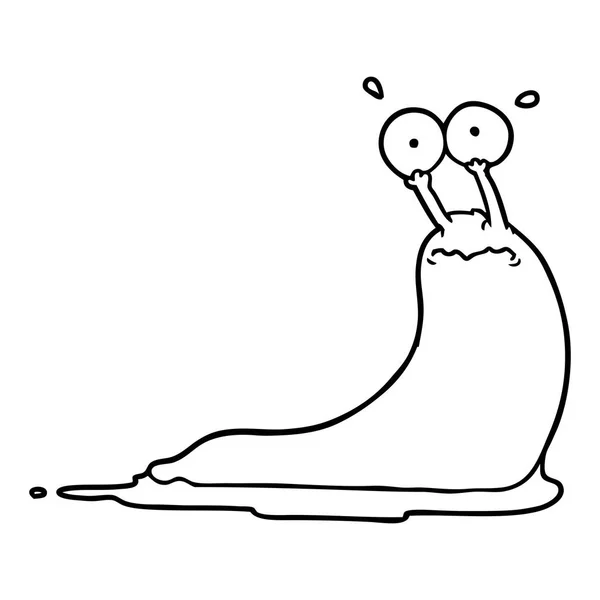 卡通蛞蝓的矢量图解 — 图库矢量图片