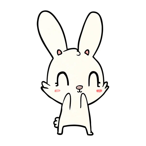 Illustrazione Vettoriale Simpatico Coniglio Cartone Animato — Vettoriale Stock