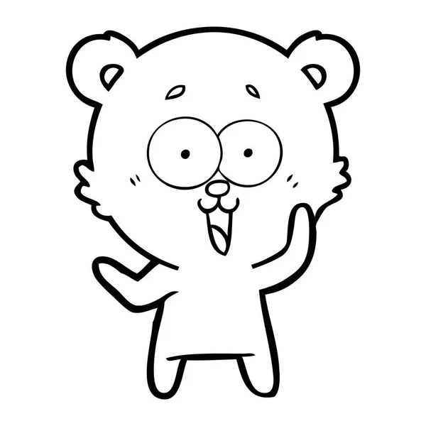 Laughing Teddy Bear Cartoon — Stock Vector