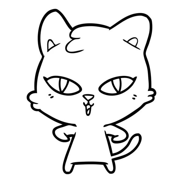 Vector Ilustración Dibujos Animados Gato — Vector de stock