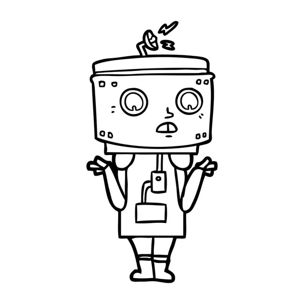 Ilustración Vectorial Del Robot Dibujos Animados — Archivo Imágenes Vectoriales