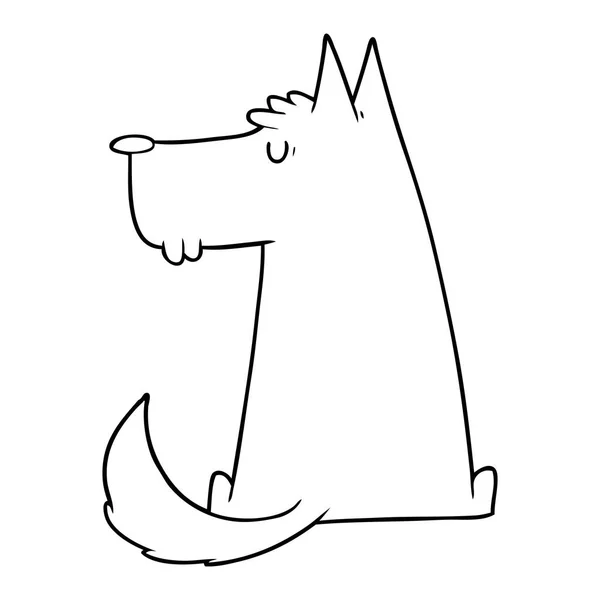 Ilustração Vetorial Cão Bonito Dos Desenhos Animados — Vetor de Stock