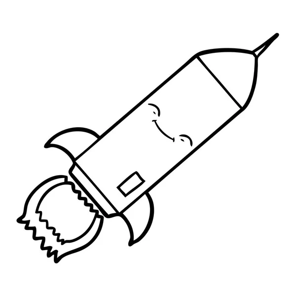 卡通火箭的矢量图解 — 图库矢量图片