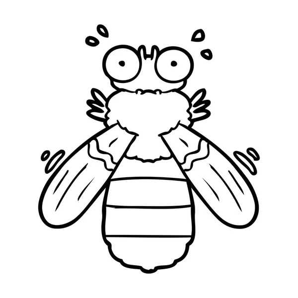 Vector Illustration Cartoon Bee — Stock Vector