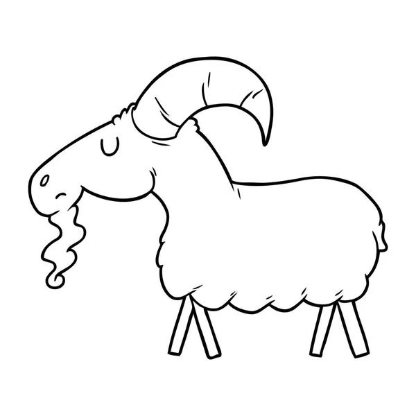 Ilustración Vectorial Cabra Dibujos Animados — Vector de stock
