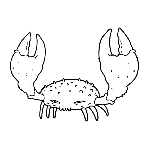 Vector Illustration Cartoon Crab — Stock Vector