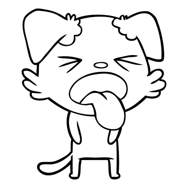 ベクトル漫画犬にうんざりのイラスト — ストックベクタ