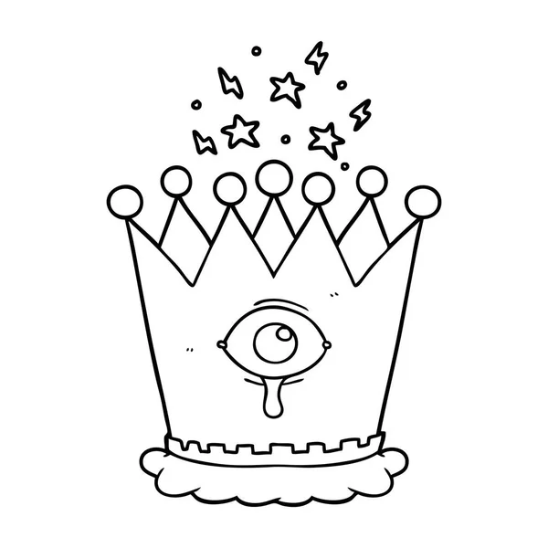 卡通魔术皇冠的矢量图解 — 图库矢量图片