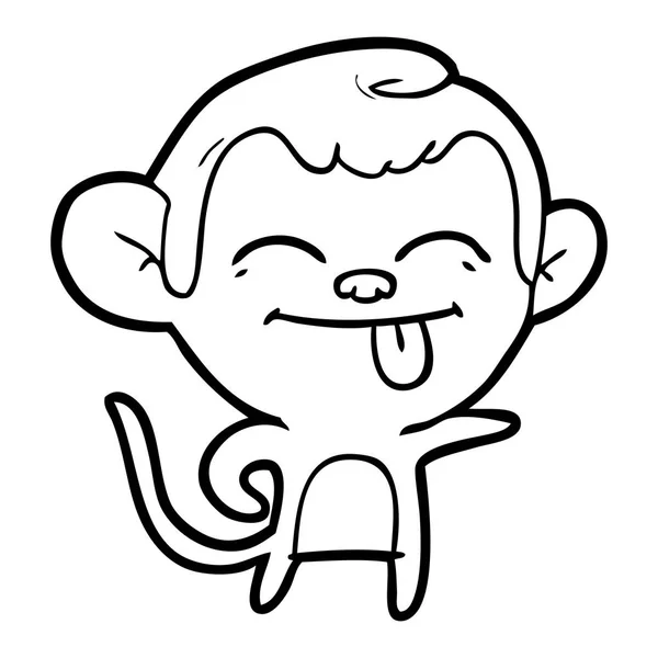 矢量图的有趣的卡通猴 — 图库矢量图片