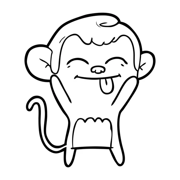 Vektorové Ilustrace Vtipné Karikatury Opice — Stockový vektor