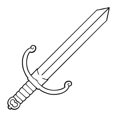 Çizgi film kılıcının vektör çizimi