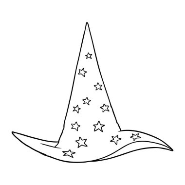 vektör çizim karikatür Sihirbazı şapka