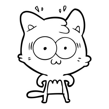 vektör çizim karikatür sürpriz kedi