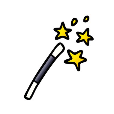 vektör çizim karikatür sihirli değnek