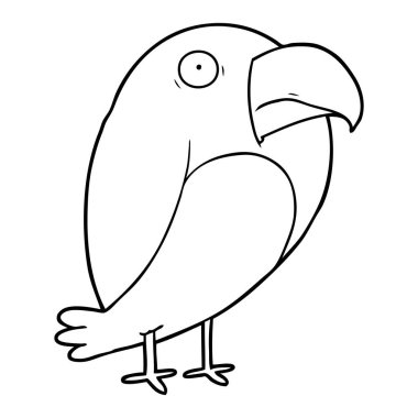 Vektör çizim karikatür karga