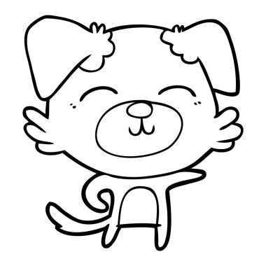 Çizgi film köpeğinin vektör çizimi