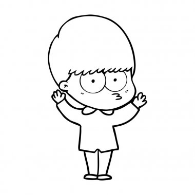 gergin çizgi film çocuk vektör çizim