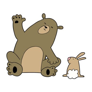 çizgi film ayı ve tavşan arkadaşlar