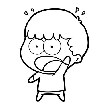 vektör çizim karikatür dostum şok